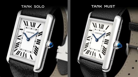 cartier tank solo vs must|cartier tank must on wrist.